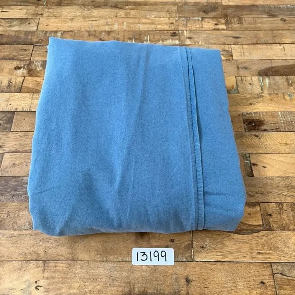 Bedsure Blue Cotton Linen Blend Full Duvet Cover Button Closure